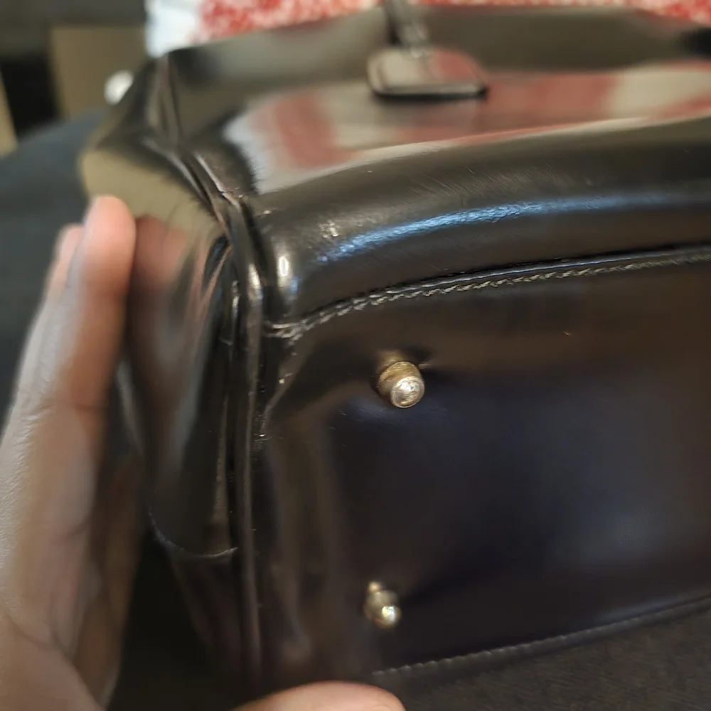 Authentic GUCCI Vintage Leather Hand Tote Bag Black - Picture 3 of 11